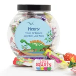 Personalised Children's Dinosaur Design Sweet Jar - Image 3