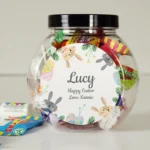 Personalised Any Message Easter Bunny Design Sweet Jar