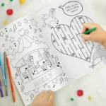 Personalised Children's Princess & Unicorn Colouring Book with Pencil Crayons - Image 3
