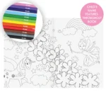 Personalised Children's Princess & Unicorn Colouring Book with Pencil Crayons - Image 7