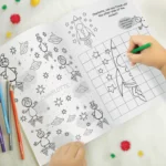 Personalised Children's Space Themed Colouring Book with Pencil Crayons - Image 2