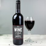 Personalised ‘It’s Always Wine O’Clock’ Bottle of Red Wine