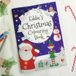 Personalised Children's Santa & Elf Christmas Colouring Book
