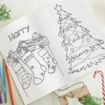 Personalised Children's Santa & Elf Christmas Colouring Book - Image 4