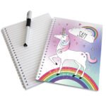 Personalised Rainbow Unicorn Design A5 Notebook - Image 3