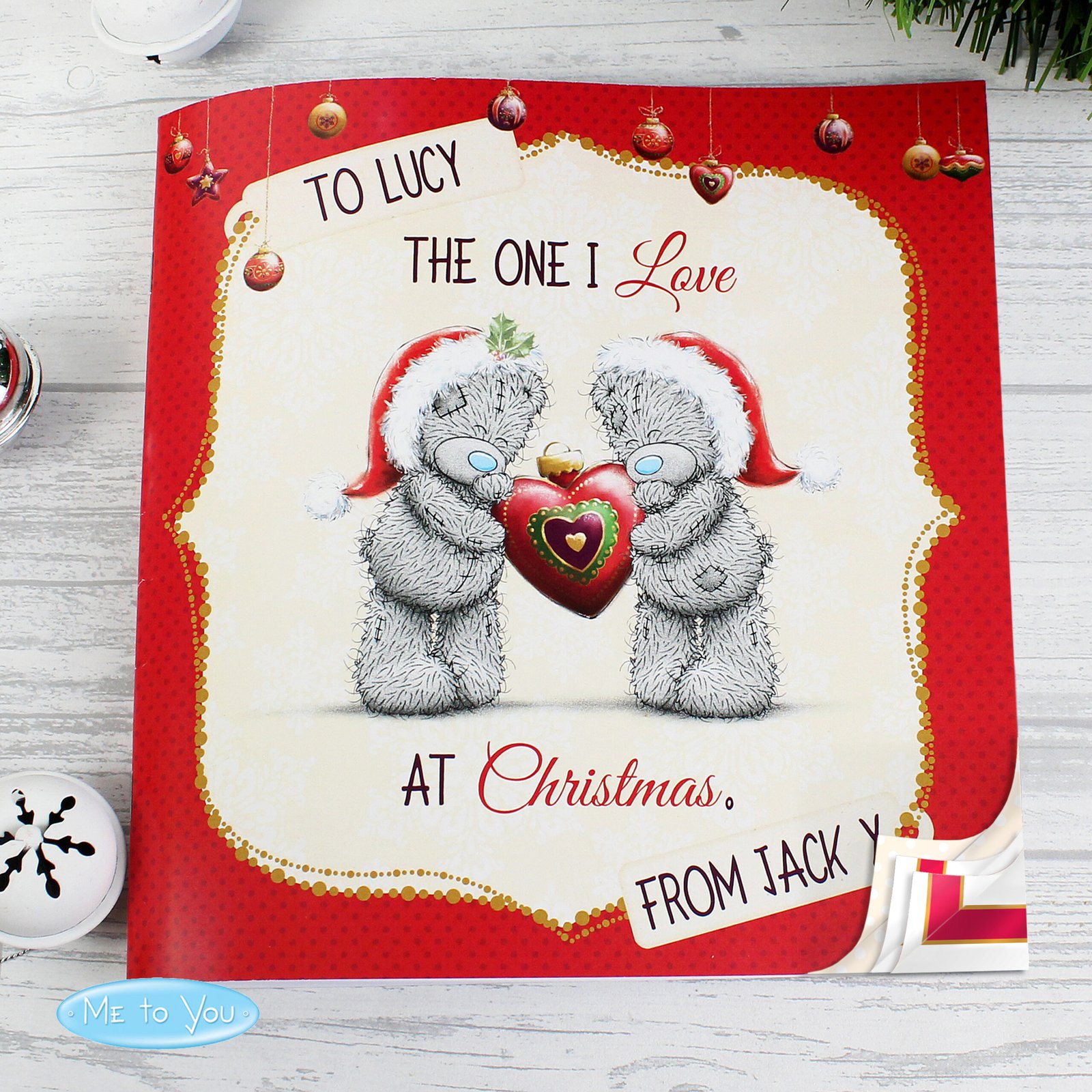 P0512Z11 Personalised Me to You 'The One I Love at Christmas' Poem Book Personalised Me to You 'The One I Love at Christmas' Poem Book - Image 1