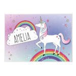 Personalised Children's Rainbow Unicorn Design Placemat - Image 4