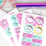 Personalised Children's Baby Unicorn Design Sticker Set - Image 2