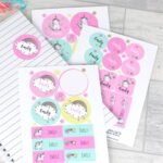 Personalised Children's Baby Unicorn Design Sticker Set - Image 3
