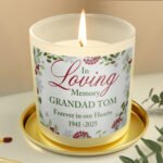 Personalised 'In Loving Memory' Scented Frosted Glass Jar Candle