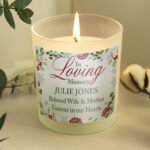 Personalised 'In Loving Memory' Scented Frosted Glass Jar Candle - Image 4