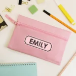 Personalised Bold Name Pink Pencil Case