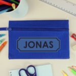 Personalised Bold Name Blue Pencil Case - Image 3