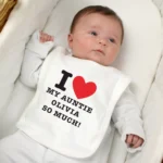 Personalised Big Heart Motif 0-3 Months Baby Bib
