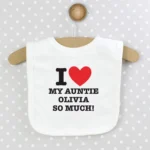 Personalised Big Heart Motif 0-3 Months Baby Bib - Image 2