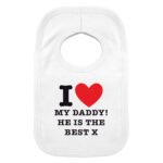 Personalised Big Heart Motif 0-3 Months Baby Bib - Image 7