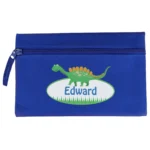 Personalised Children's Dinosaur Design Blue Pencil Case - Image 4