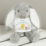 Personalised Any Message Easter Meadow Design Plush Bunny Rabbit - Image 2