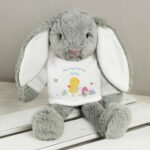 Personalised Any Message Easter Meadow Design Plush Bunny Rabbit - Image 3