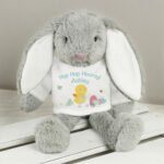 Personalised Any Message Easter Meadow Design Plush Bunny Rabbit - Image 4