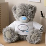 Personalised Any Message Me to You Pastel Bow Design Plush Teddy Bear