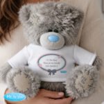 Personalised Any Message Me to You Pastel Bow Design Plush Teddy Bear - Image 3