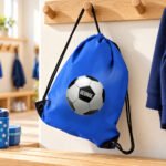 Personalised Children's Football Motif Blue Kit Bag - Image 2
