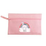 Personalised Children's Rainbow Unicorn Design Pink Pencil Case - Image 4