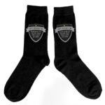 Personalised Classic Shield Design Men's Black Socks - Image 3