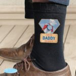 Personalised Me to You Super Hero Design Men's Black Socks - Image 2