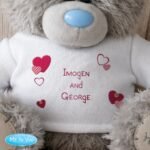 Personalised Me to You Multi Hearts Design Plush Teddy Bear - Image 2