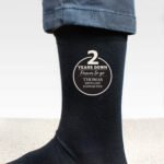 Personalised '2 Years Down Forever To Go' Anniversary Men's Black Socks - Image 4