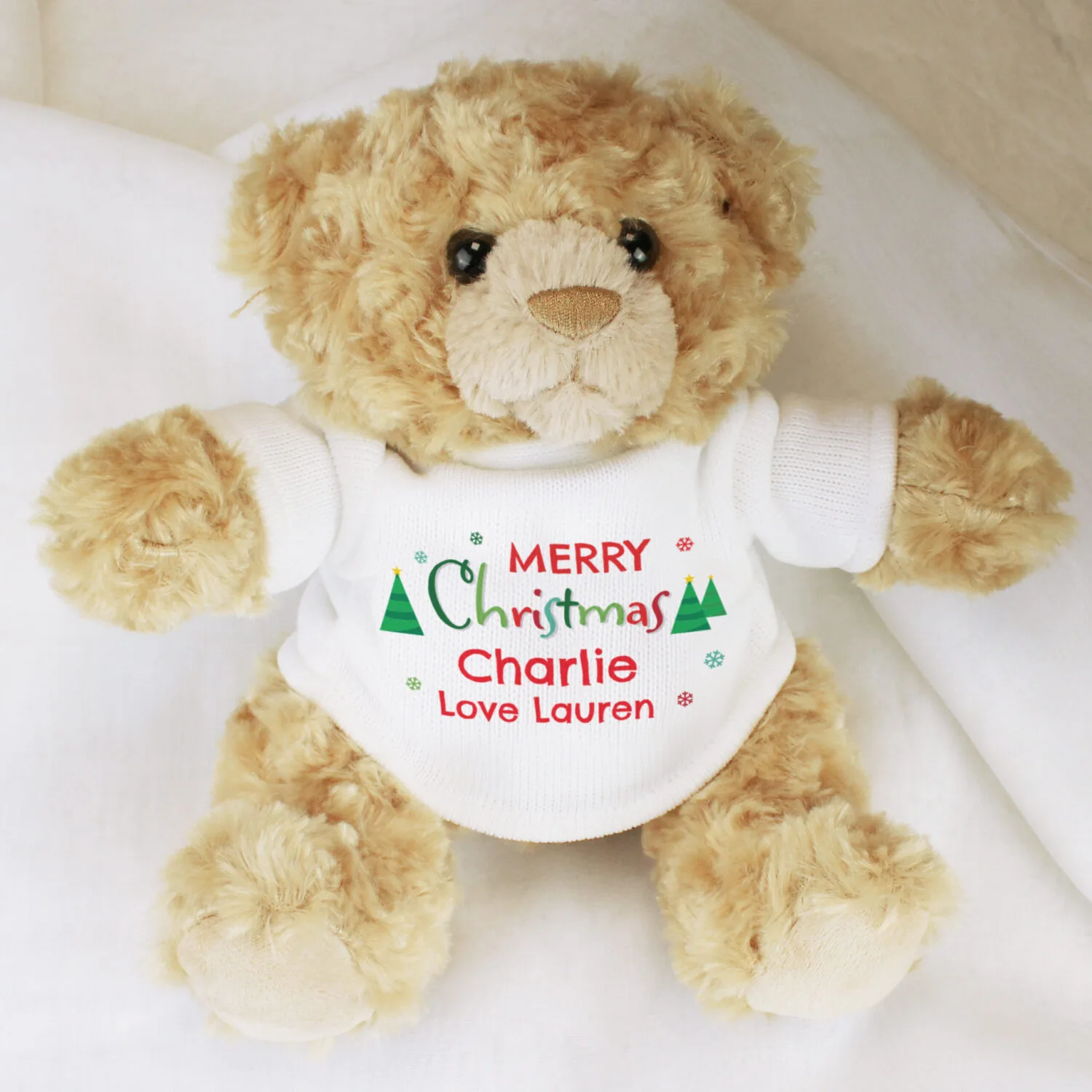 Personalised 'Merry Christmas' Plush Teddy Bear - Image 1