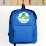Personalised Children's Dinosaur 'Be Roarsome!' Blue Backpack