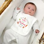 Personalised 'First Christmas Dinner' 0-3 Months Baby Bib - Image 2