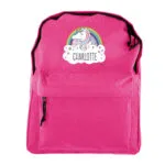 Personalised Children's Rainbow Unicorn Design Pink Backpack - Image 6