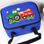 Personalised Children's Tractor Design Blue Lunch Bag - Image 4