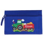 Personalised Children's Tractor Design Blue Pencil Case - Image 5