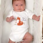 Personalised Mummy & Me Fox Design 0-3 Months Baby Bodysuit