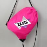 Personalised Children's Funky Design Pink Kit Bag - Image 2