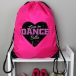 Personalised Children's 'Live to Dance' Pink Kit Bag - Image 3