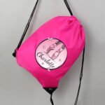 Personalised Children's Ballet Shoes Design Pink Kit Bag - Image 2