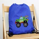Personalised Children's Monster Truck Design Blue Kit Bag - Image 3