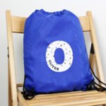 Personalised Children's Big Initial & Name Blue Kit Bag