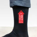 Personalised 'This Sexy Hunk Belongs To...' Men's Black Socks - Image 2