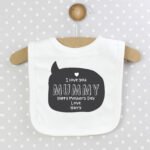 Personalised Speech Bubble Design 0-3 Months Baby Bib - Image 2