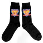 Personalised 'Super Dad' Men's Black Socks - Image 2