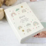 Personalised New Baby Rainbow Design 6x4 Photo Album with Sleeves - Image 4