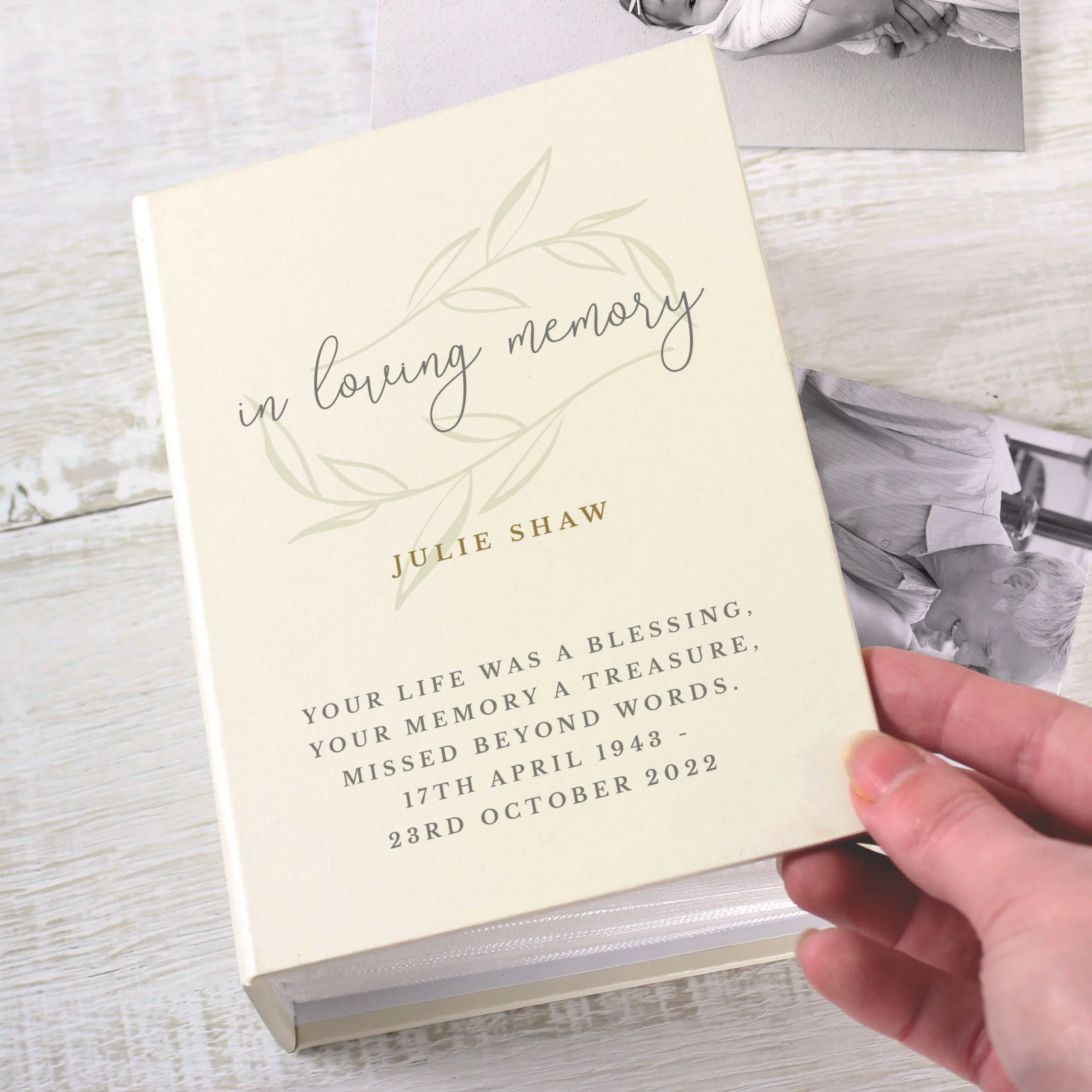 Personalised 'In Loving Memory' 6x4 Photo Album with Sleeves - Image 3
