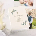 Personalised Any Message Botanical Design Cross Motif 6x4 Photo Album with Sleeves - Image 4